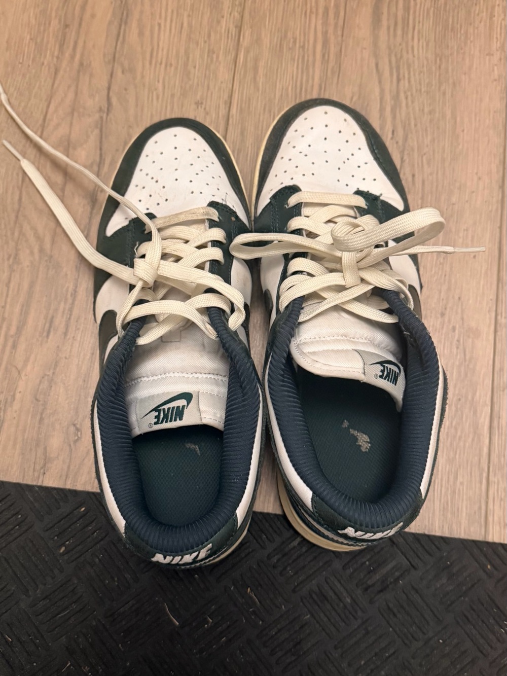 Nike Women’s Low-Top Sneakers in White and Dark Green
